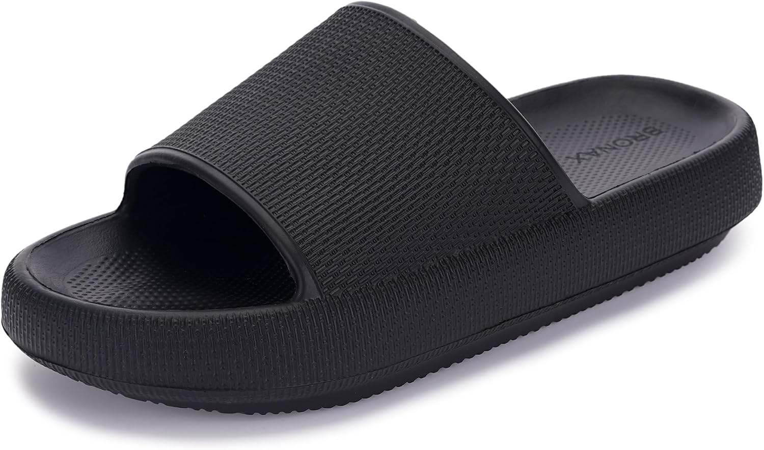 BRONAX Cushioned Thick Sole Pillow Slippers for Women and Men Y10 | Cloud-Like Soft Sole, Foot Pain Relief, EVA Platform Sole, Indoor Outdoor Slides, Waterproof Shower Ready, Quick-Drying