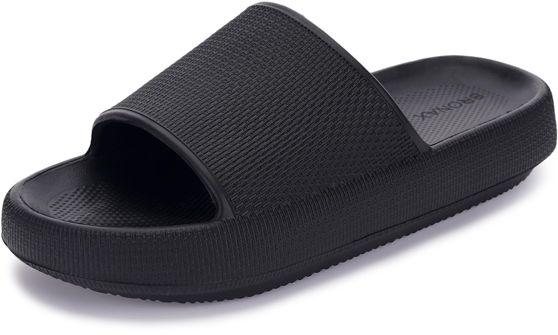 BRONAX Cushioned Thick Sole Pillow Slippers for Women and Men Y10 | Cloud-Like Soft Sole, Foot Pain Relief, EVA Platform Sole, Indoor Outdoor Slides, Waterproof Shower Ready, Quick-Drying