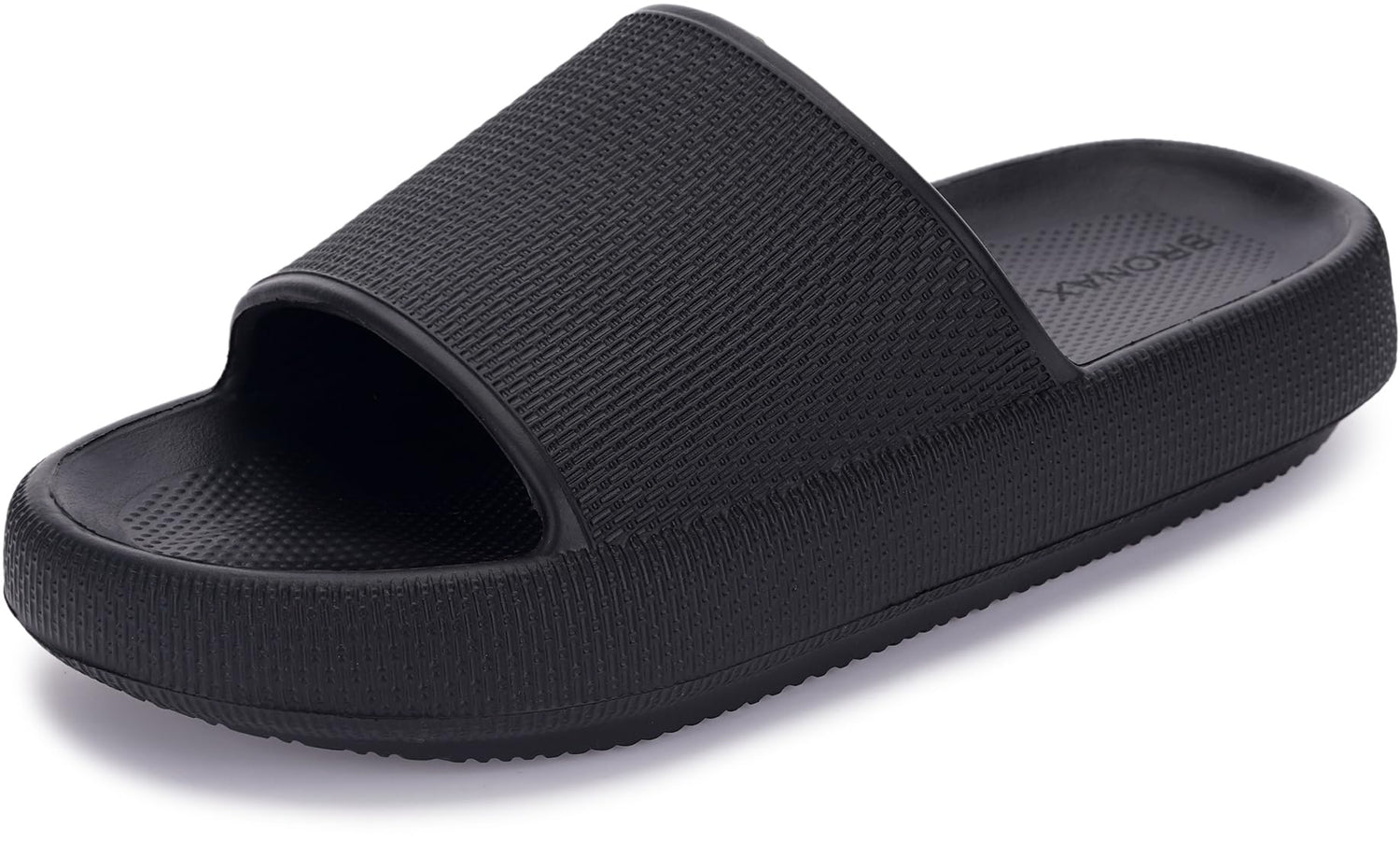 BRONAX Cushioned Thick Sole Pillow Slippers for Women and Men Y10 | Cloud-Like Soft Sole, Foot Pain Relief, EVA Platform Sole, Indoor Outdoor Slides, Waterproof Shower Ready, Quick-Drying