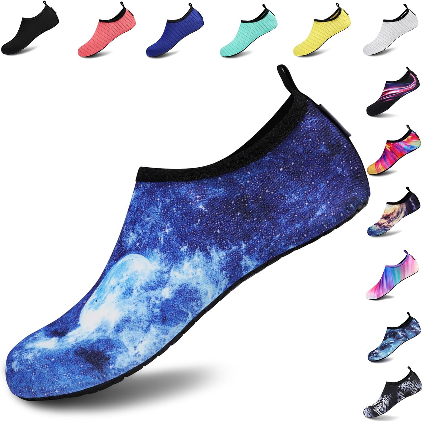 VIFUUR Water Shoes for Men Women Barefoot Quick Dry Aqua Socks Slip On | Lightweight, Breathable Upper, Flexible Sole, Drainage Design, Easy Slip-On Fit for Water Activities