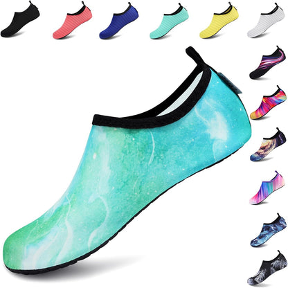 VIFUUR Water Shoes for Men Women Barefoot Quick Dry Aqua Socks Slip On | Lightweight, Breathable Upper, Flexible Sole, Drainage Design, Easy Slip-On Fit for Water Activities