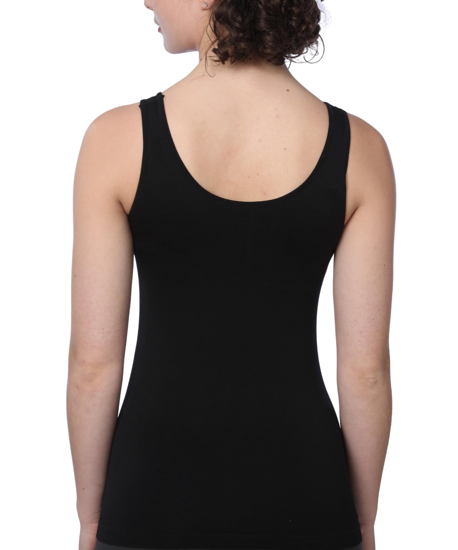Black tank top socks for women by Maroon Menoetius, shown in a close-up image highlighting the fabric and design details.