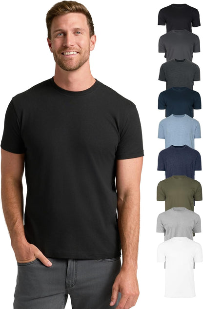 True Classic Mens T-Shirts – Short Sleeve Crew Neck T Shirts for Man, Cotton Blend Plain Novelty Men&