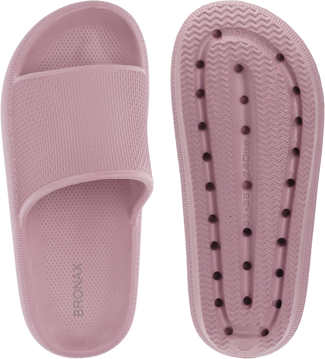 BRONAX Cushioned Thick Sole Pillow Slippers for Women and Men Y10 | Cloud-Like Soft Sole, Foot Pain Relief, EVA Platform Sole, Indoor Outdoor Slides, Waterproof Shower Ready, Quick-Drying