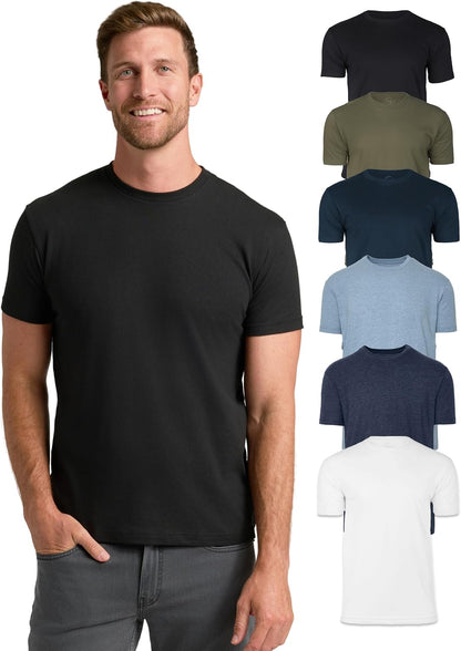 True Classic Mens T-Shirts – Short Sleeve Crew Neck T Shirts for Man, Cotton Blend Plain Novelty Men&