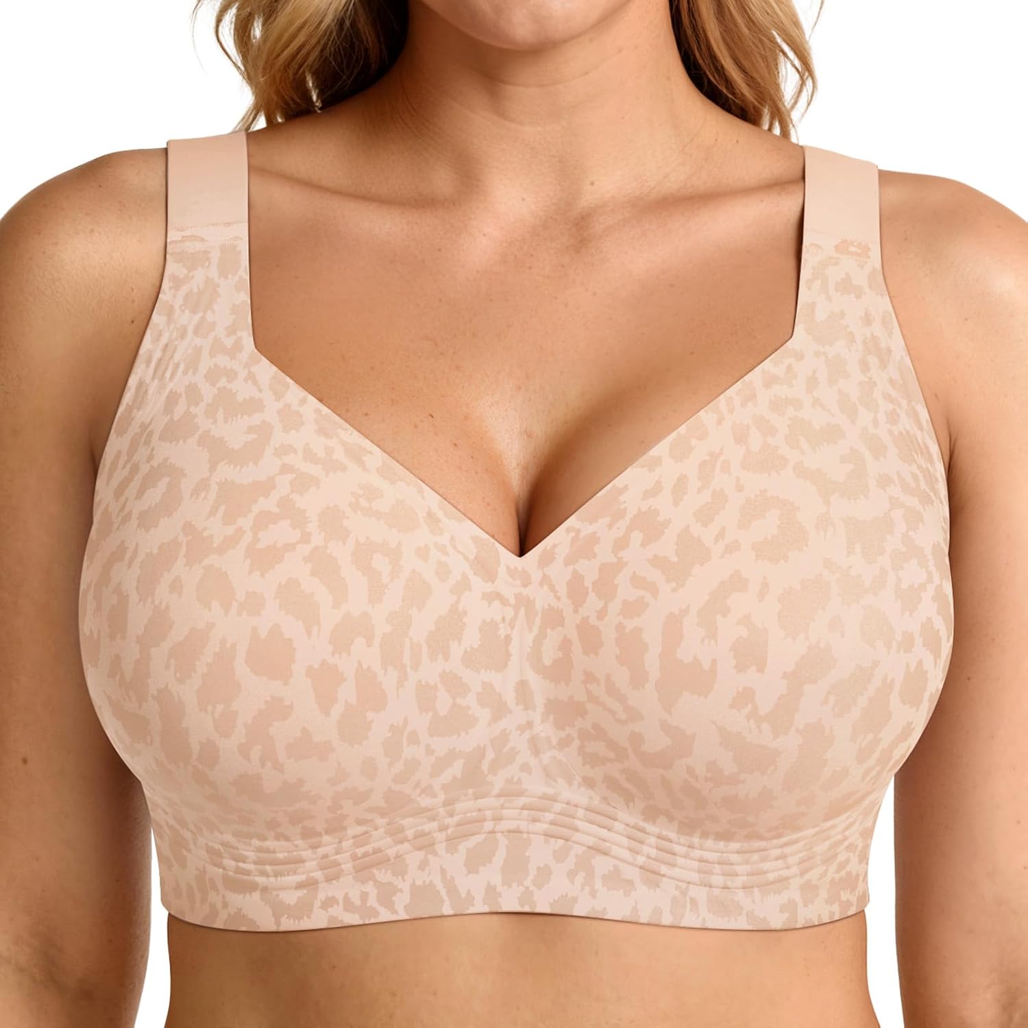 LetsJoli Jelly Bras for Women No Underwire Plus Size Push Up Supportive | Full Coverage, Wireless Support Lift, For Older Women Large Breasts, Minimizer, Seamless Everyday Bra