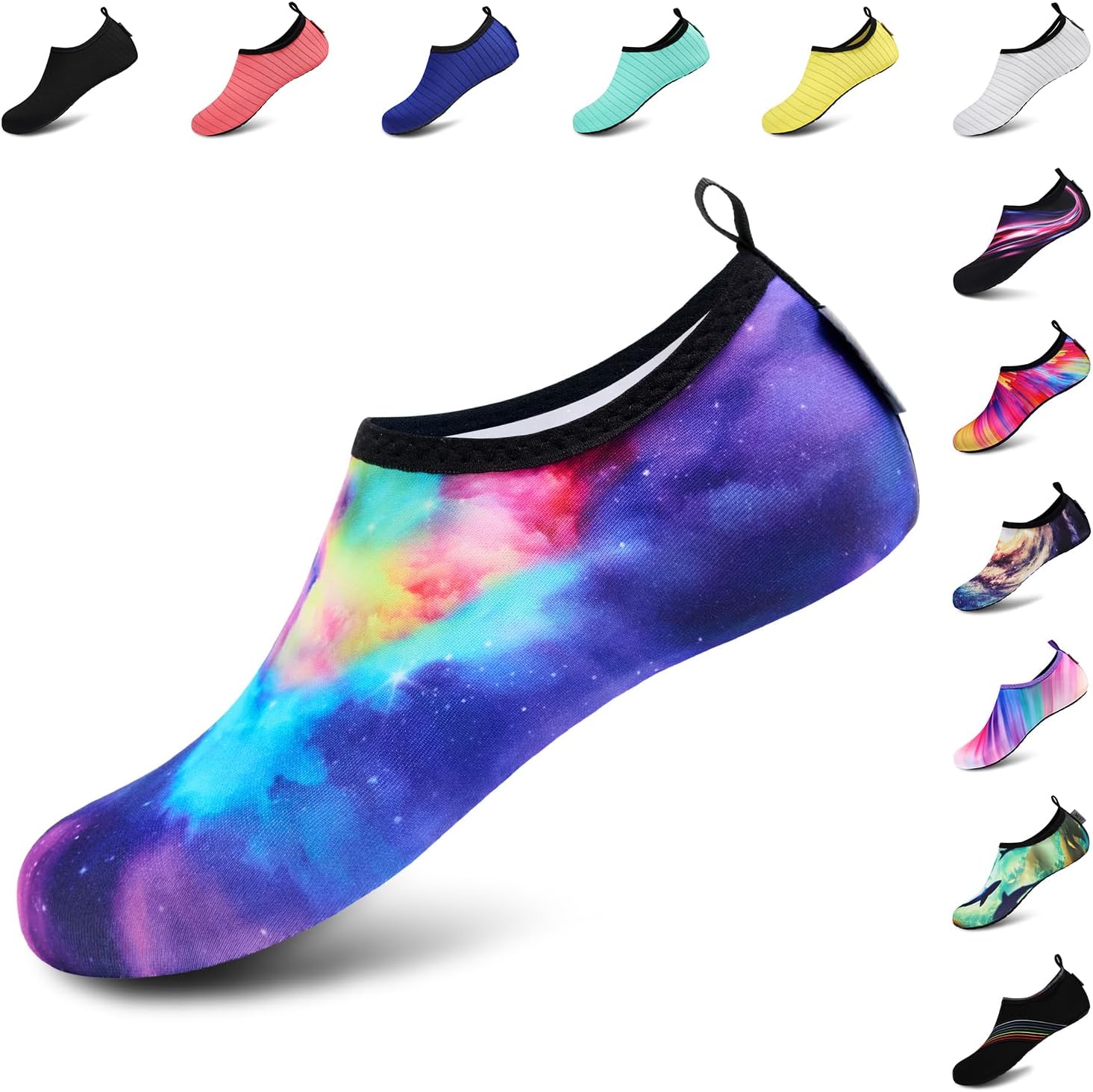 VIFUUR Water Shoes for Men Women Barefoot Quick Dry Aqua Socks Slip On | Lightweight, Breathable Upper, Flexible Sole, Drainage Design, Easy Slip-On Fit for Water Activities