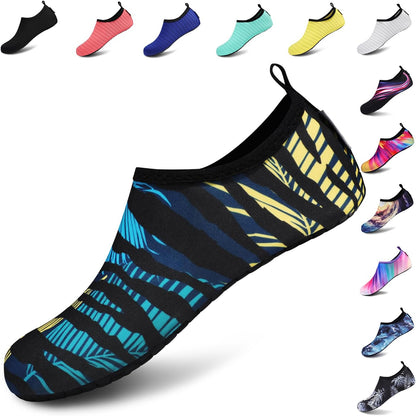 VIFUUR Water Shoes for Men Women Barefoot Quick Dry Aqua Socks Slip On | Lightweight, Breathable Upper, Flexible Sole, Drainage Design, Easy Slip-On Fit for Water Activities