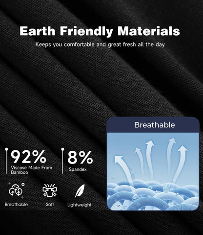 BAMBOO COOL Ultra Soft &amp; breathable Mens Underwear Boxer Briefs Pack | Natural Bamboo Fabric‌,No Ride Up,Softer&amp;Cooler than Cotton,Lightweight&amp;breathable,Daily Wear,Outdoor
