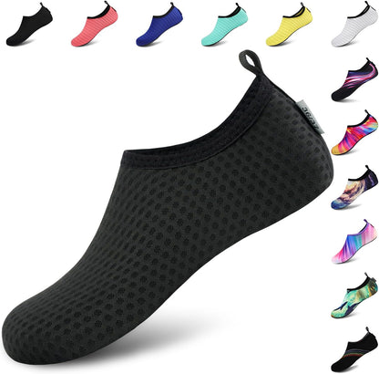 VIFUUR Water Shoes for Men Women Barefoot Quick Dry Aqua Socks Slip On | Lightweight, Breathable Upper, Flexible Sole, Drainage Design, Easy Slip-On Fit for Water Activities
