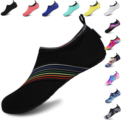 VIFUUR Water Shoes for Men Women Barefoot Quick Dry Aqua Socks Slip On | Lightweight, Breathable Upper, Flexible Sole, Drainage Design, Easy Slip-On Fit for Water Activities