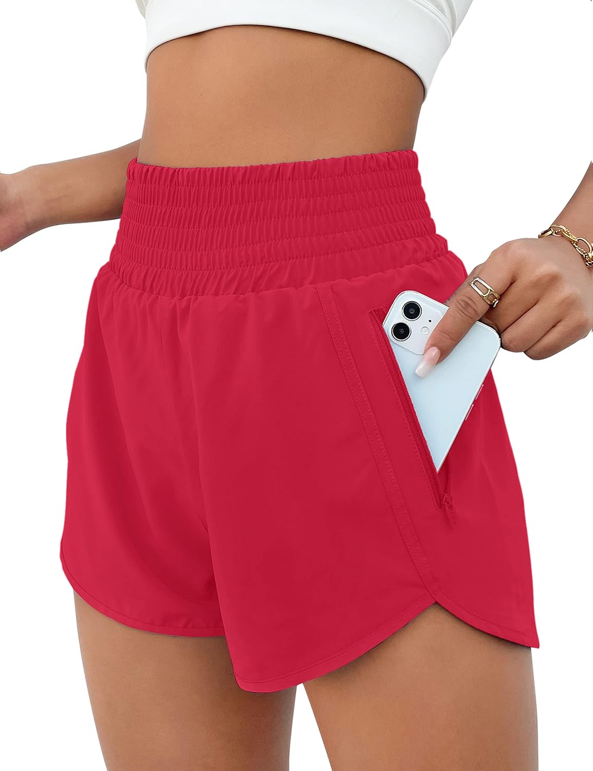 BMJL 2.5" Athletic Shorts for Women Comfy High Waisted Short with Pocket