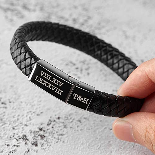 Green Millie Roman numerals engraved men&