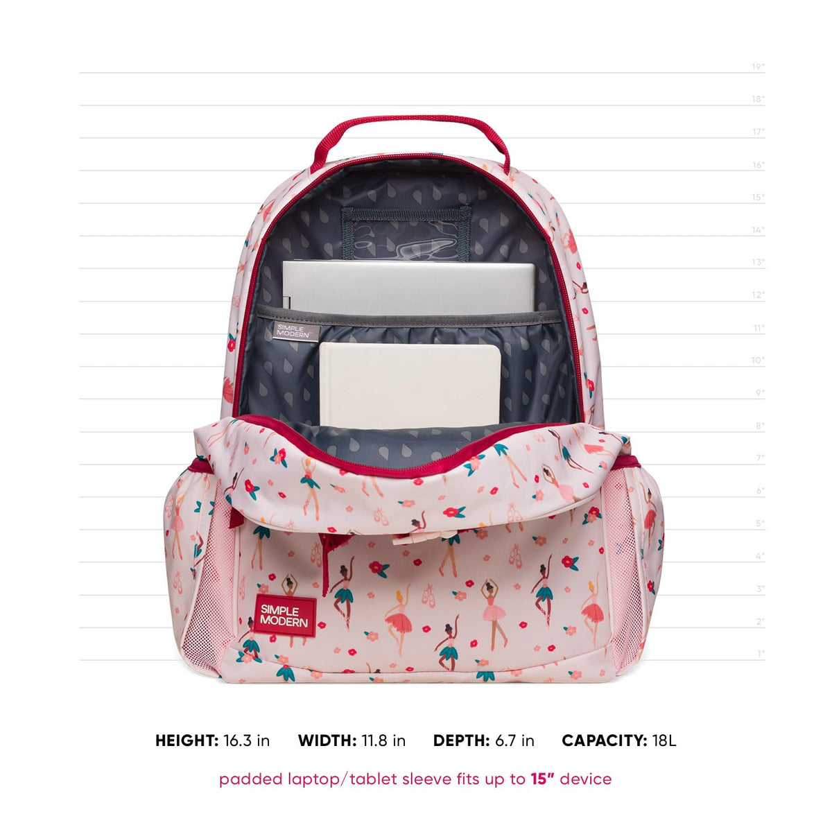Simple Modern Disney Moana Kids Backpack for School, Girls, Boys | 12L | Fletcher Moana Bookbag, School Backpack for Toddler, Preschool, Kindergarten | Fits Lunch Box, Cute | Medium