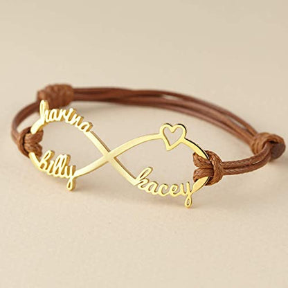 Green Millie mom bracelet with engraved kids&