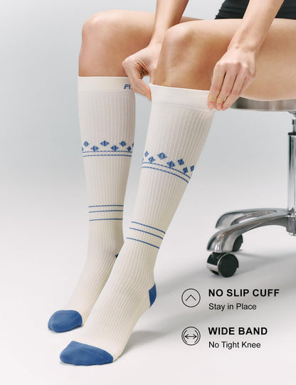 FITRELL 3 Pairs Compression Socks for Women and Men 20-30mmHg-Circulation Support Socks