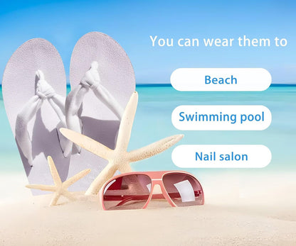 KuaiLu Flip Flops Women Arch Support Yoga Mat Comfortable Summer Beach Walking Thong Cushion Sandals Slip on Pool Outfits Travel Essentials Orthotic Slides Indoor Outdoor Slippers Shoes All White 7
