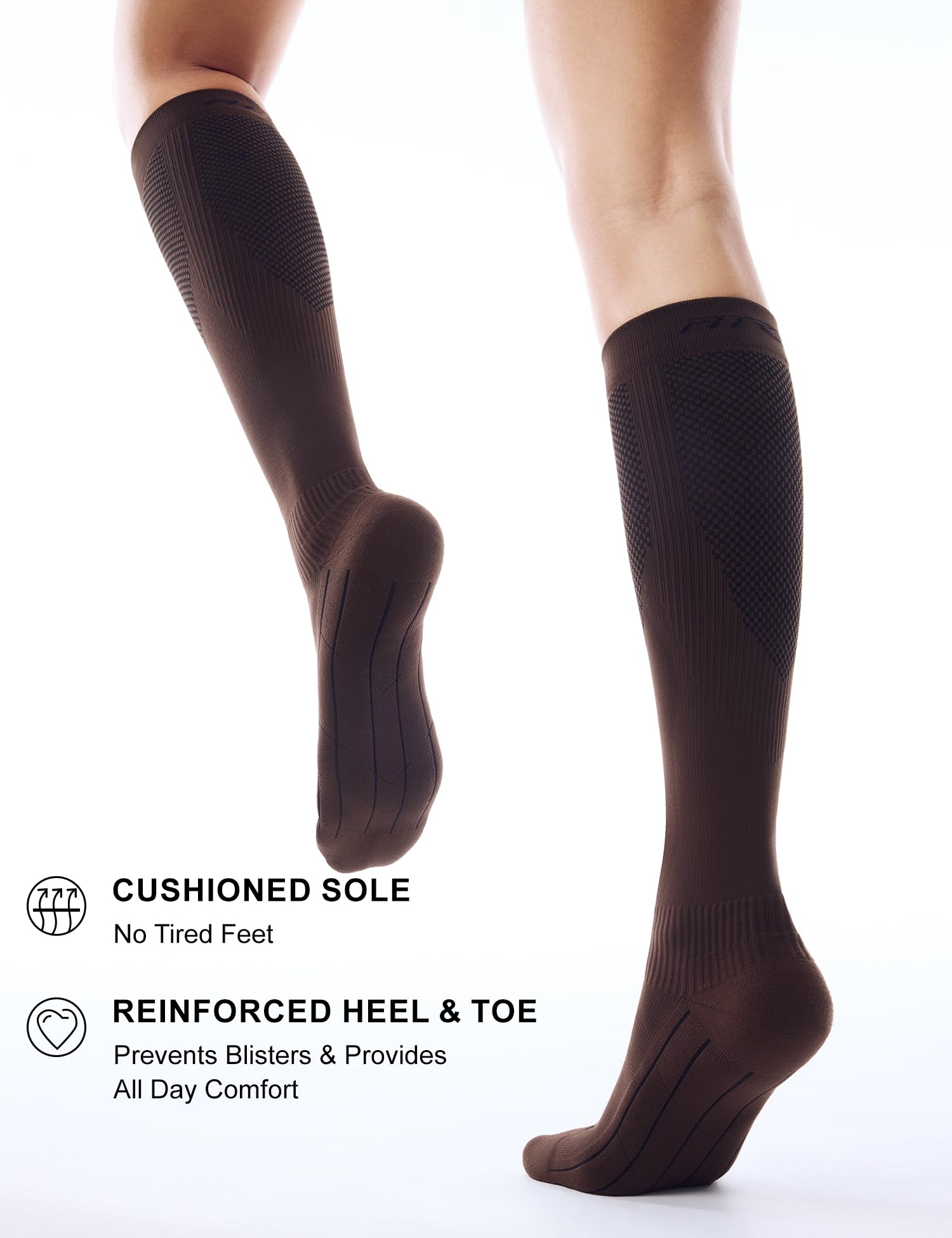 FITRELL 3 Pairs Compression Socks for Women and Men 20-30mmHg-Circulation Support Socks