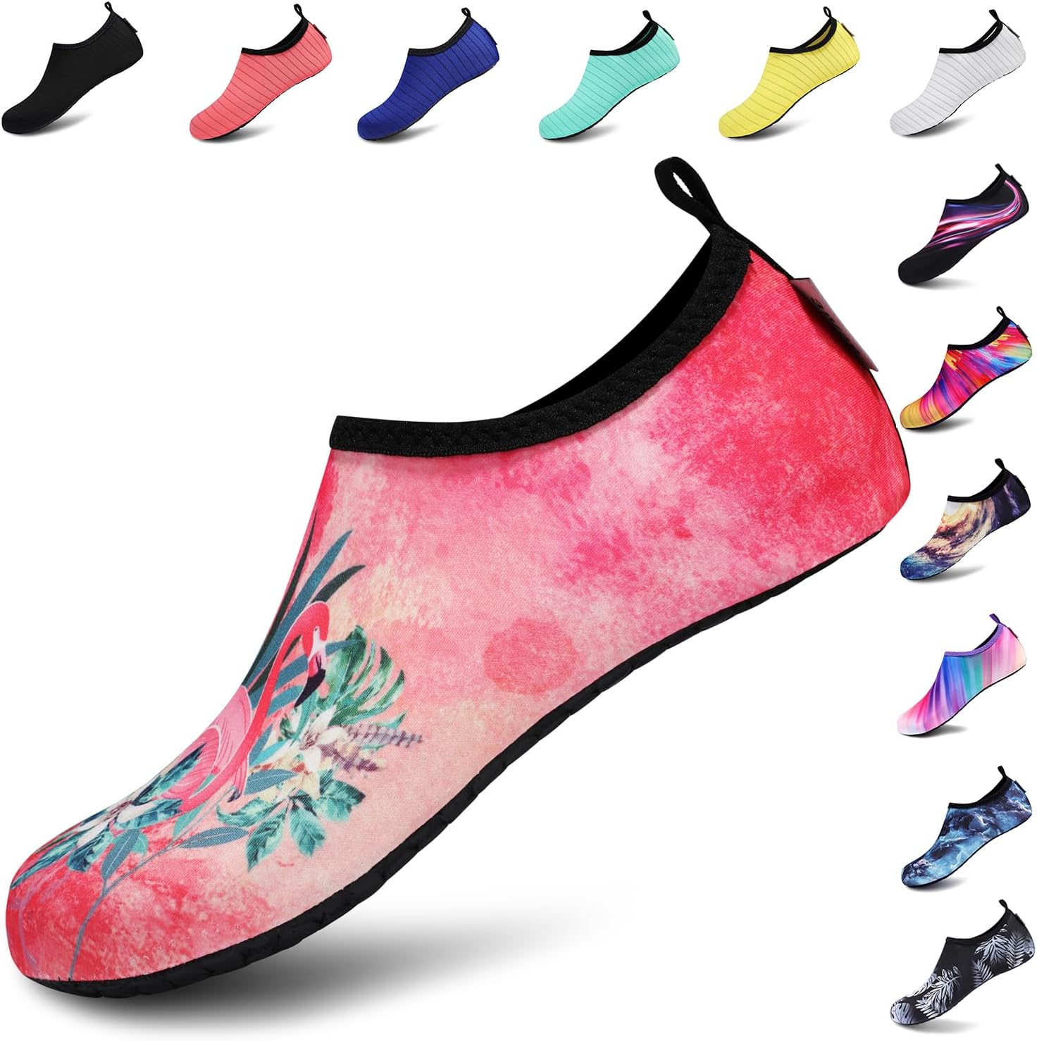 VIFUUR Water Shoes for Men Women Barefoot Quick Dry Aqua Socks Slip On | Lightweight, Breathable Upper, Flexible Sole, Drainage Design, Easy Slip-On Fit for Water Activities
