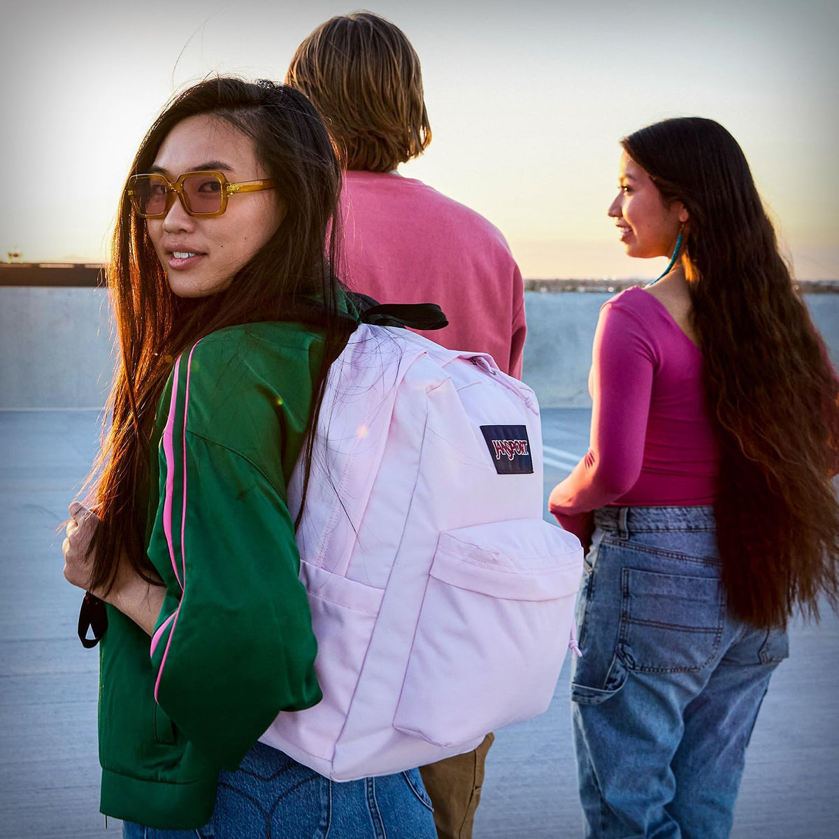 JanSport SuperBreak One Backpack - Durable, Lightweight Bookbag with 1 Main Compartment, Front Utility Pocket with Built-in Organizer - Premium Backpack, Bad Bows