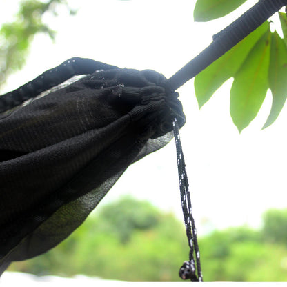 Indigo Eurybia hammock bug net with 360° protection, lightweight outdoor gear for camping and relaxing in nature.