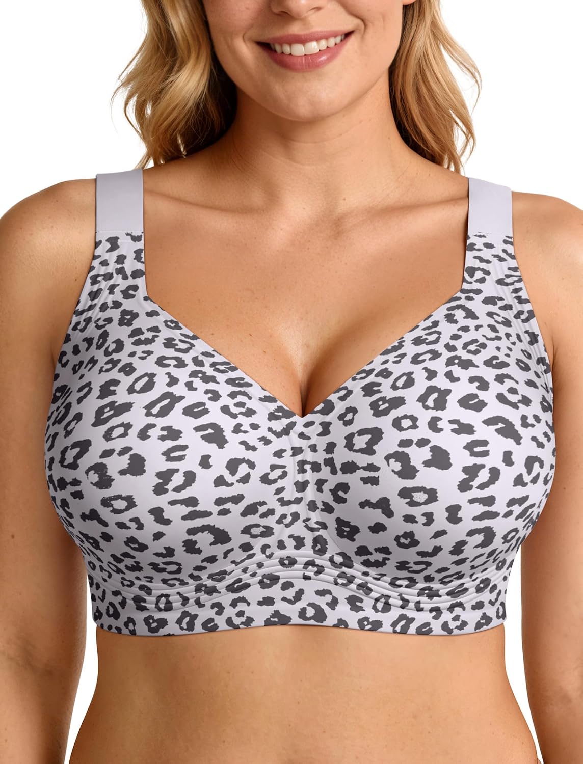 LetsJoli Jelly Bras for Women No Underwire Plus Size Push Up Supportive | Full Coverage, Wireless Support Lift, For Older Women Large Breasts, Minimizer, Seamless Everyday Bra