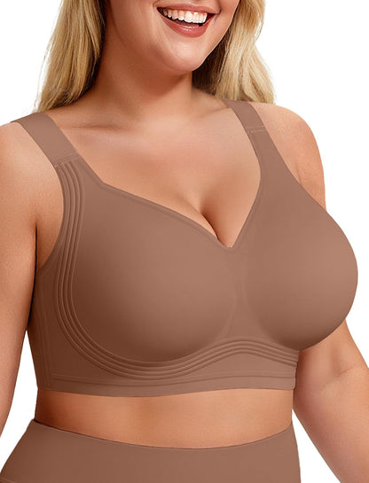 LetsJoli Jelly Bras for Women No Underwire Plus Size Push Up Supportive | Full Coverage, Wireless Support Lift, For Older Women Large Breasts, Minimizer, Seamless Everyday Bra