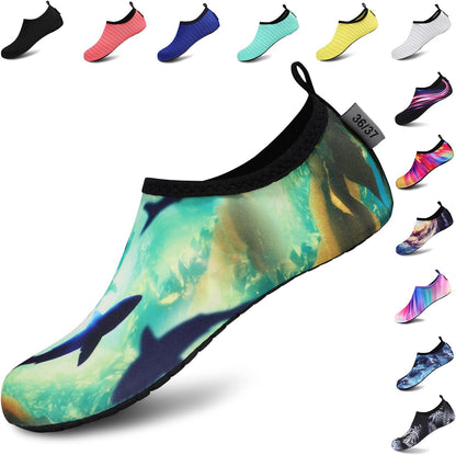 VIFUUR Water Shoes for Men Women Barefoot Quick Dry Aqua Socks Slip On | Lightweight, Breathable Upper, Flexible Sole, Drainage Design, Easy Slip-On Fit for Water Activities