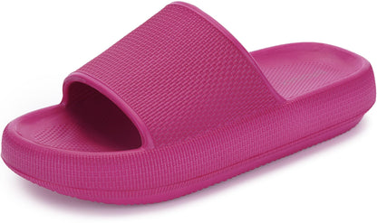 BRONAX Cushioned Thick Sole Pillow Slippers for Women and Men Y10 | Cloud-Like Soft Sole, Foot Pain Relief, EVA Platform Sole, Indoor Outdoor Slides, Waterproof Shower Ready, Quick-Drying