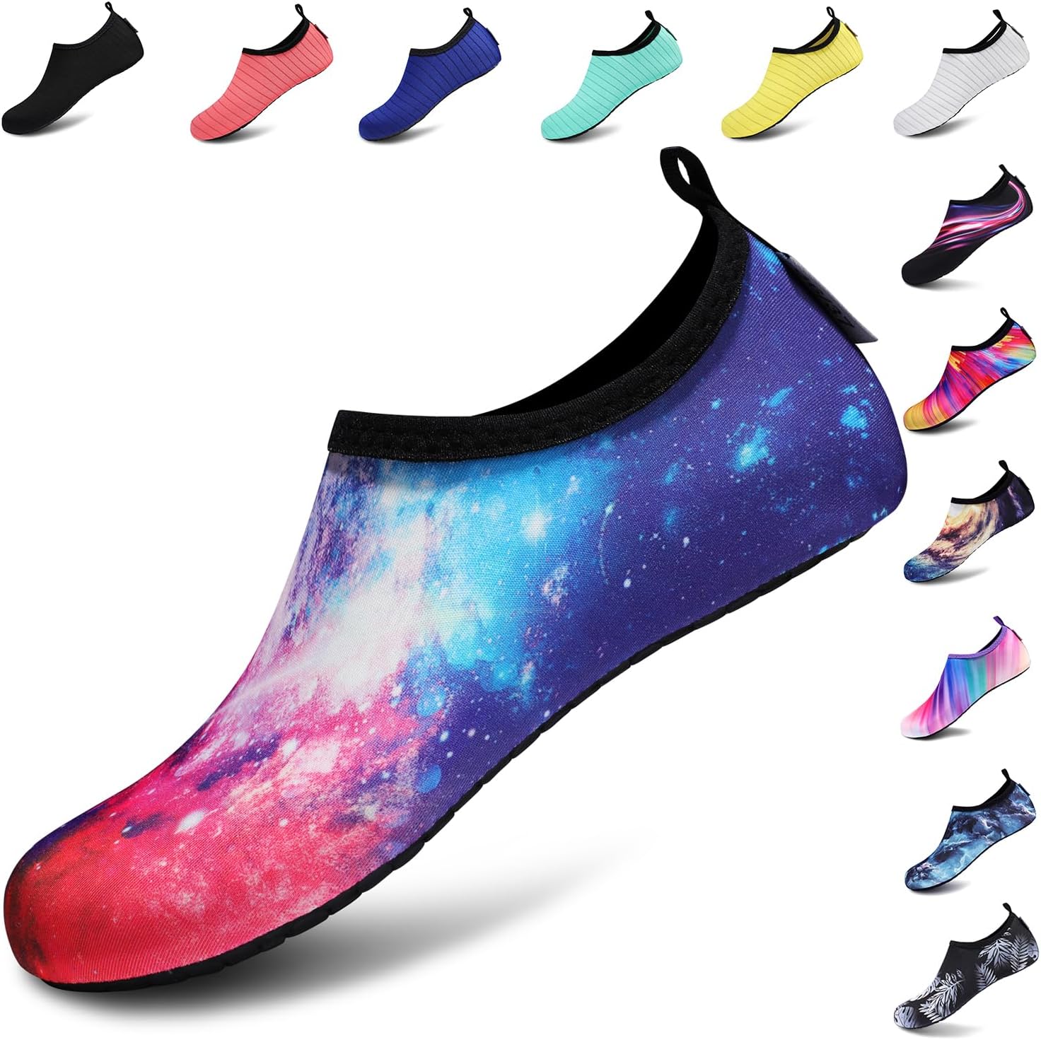 VIFUUR Water Shoes for Men Women Barefoot Quick Dry Aqua Socks Slip On | Lightweight, Breathable Upper, Flexible Sole, Drainage Design, Easy Slip-On Fit for Water Activities