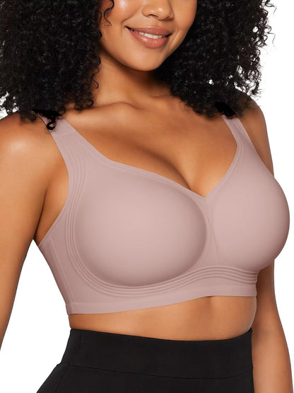 Vertvie Jelly Bras for Women No Underwire Minimizer Support | Plus Size Older Lift, Full Coverage &amp; Smoothing Back, Push Up, Separation &amp; Supportive, Soft Comfy Seamless Wireless Bralette