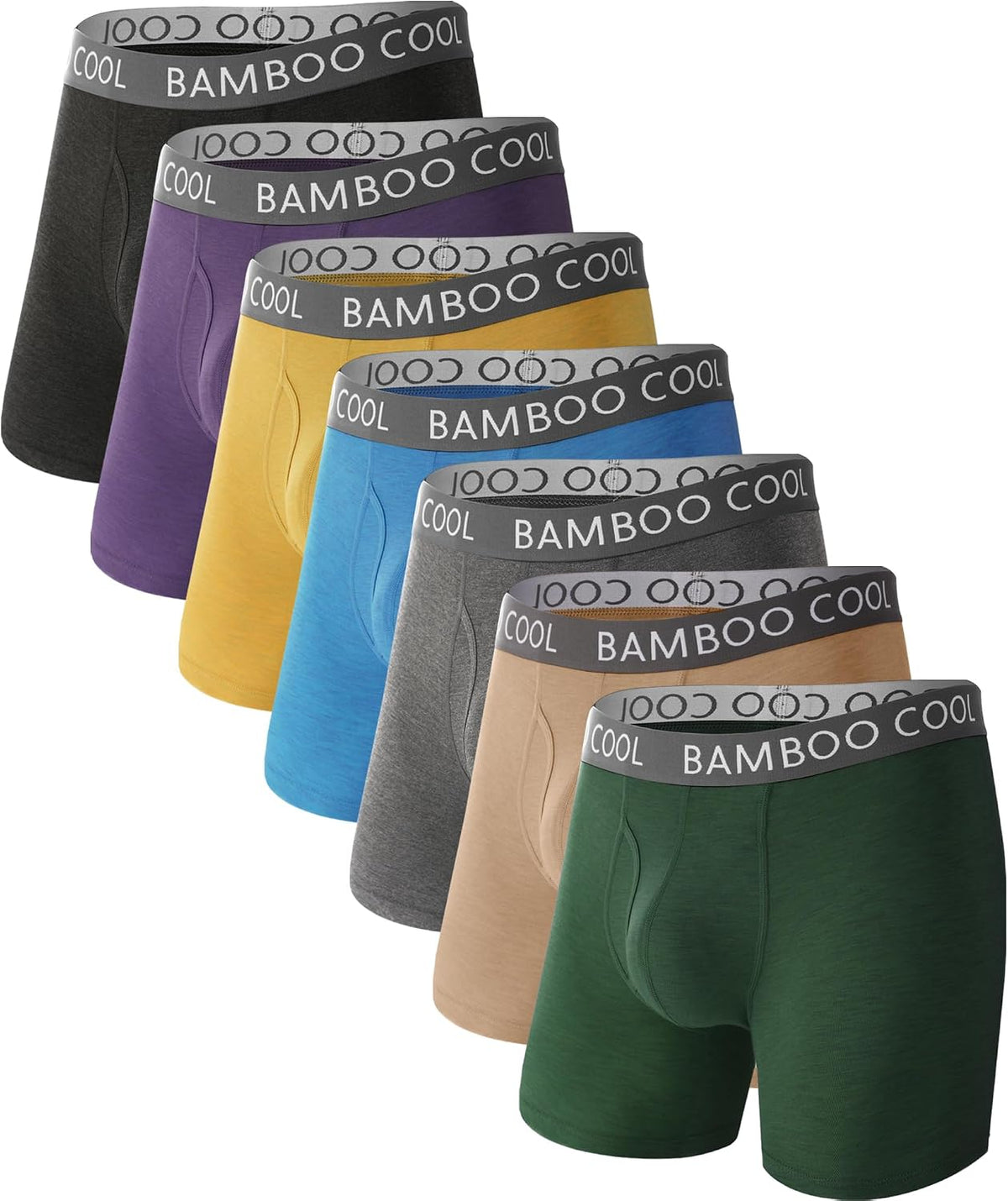BAMBOO COOL Ultra Soft &amp; breathable Mens Underwear Boxer Briefs Pack | Natural Bamboo Fabric‌,No Ride Up,Softer&amp;Cooler than Cotton,Lightweight&amp;breathable,Daily Wear,Outdoor
