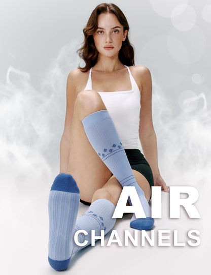 FITRELL 3 Pairs Compression Socks for Women and Men 20-30mmHg-Circulation Support Socks