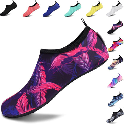 VIFUUR Water Shoes for Men Women Barefoot Quick Dry Aqua Socks Slip On | Lightweight, Breathable Upper, Flexible Sole, Drainage Design, Easy Slip-On Fit for Water Activities