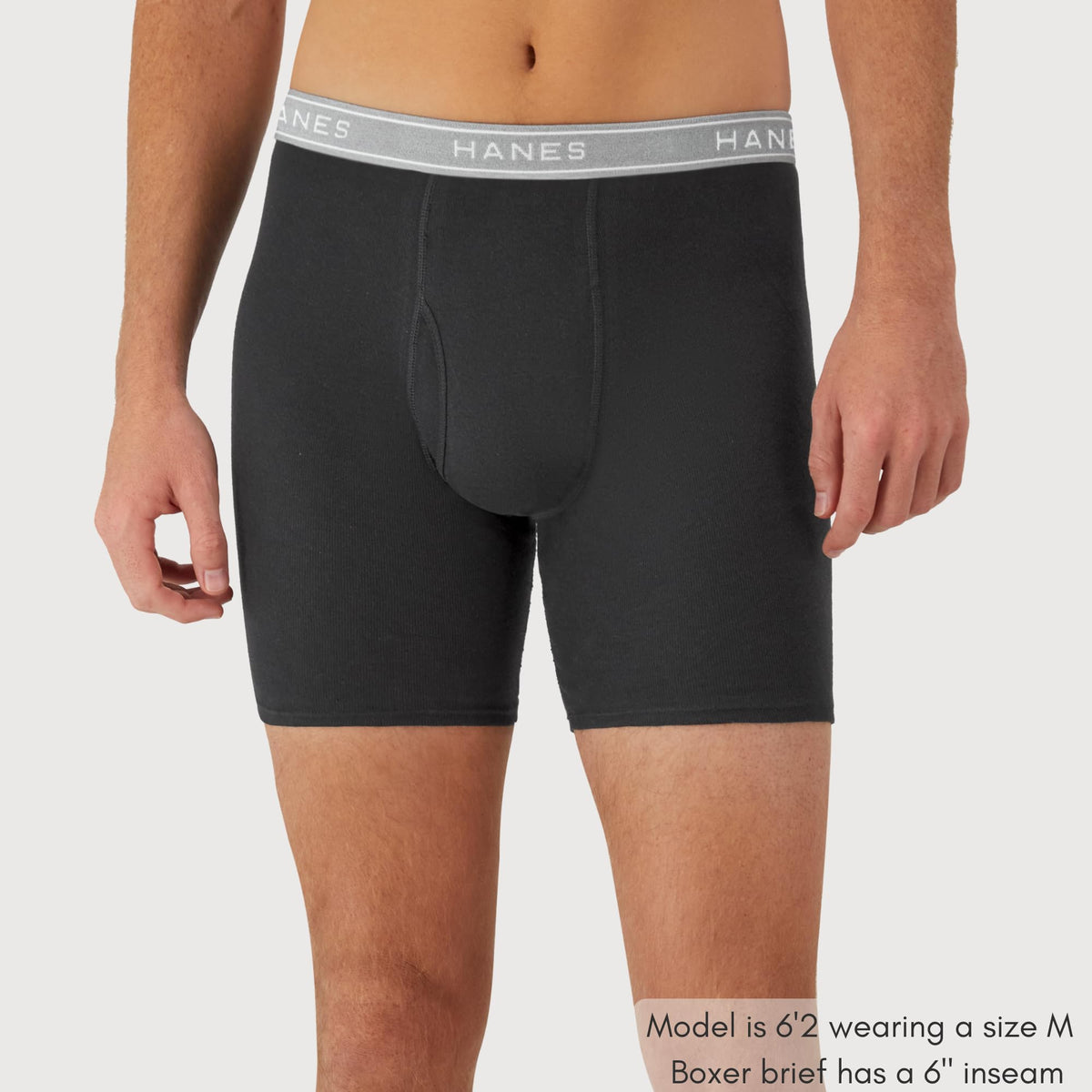 Hanes mens Underwear Boxer Briefs Pack, Cool &amp; Breathable Cotton Moisture-wicking Underwear for Men, No Ride Up