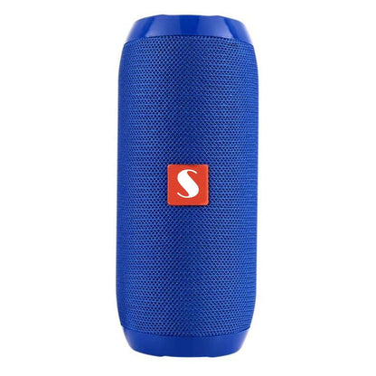 Salmon Lucky Music Manager Bluetooth speaker with built-in subwoofer, compact tech accessory for high-quality audio.