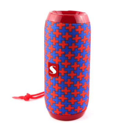 Salmon Lucky Music Manager Bluetooth speaker with built-in subwoofer, compact tech accessory for premium sound.