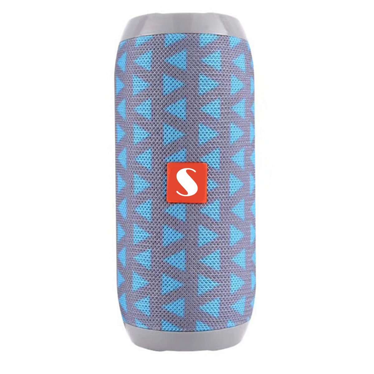 Salmon Lucky Music Manager Bluetooth speaker with built-in subwoofer, compact tech accessory for high-quality wireless audio.
