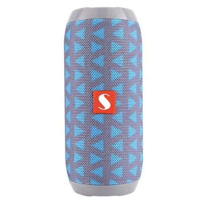 Salmon Lucky Music Manager Bluetooth speaker with built-in subwoofer, compact tech accessory for high-quality wireless audio.