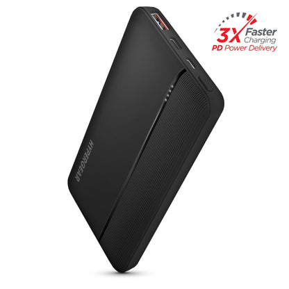 Sky Iapetus HyperGear 10000mAh portable power bank with 20W PD and USB charging for mobile devices and laptops.