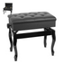 Start2Finish 5 Core Piano Bench with 3-inch padded cushion, wooden frame, adjustable height, and storage for musicians.