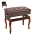 Start2Finish 5 Core piano bench with 3-inch padded cushion, wooden frame, adjustable height, and built-in storage for musicians.