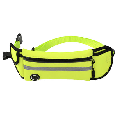 Maroon Asteria waterproof pet waist bag with reflective straps and a traction rope, suitable for outdoor activities with dogs.