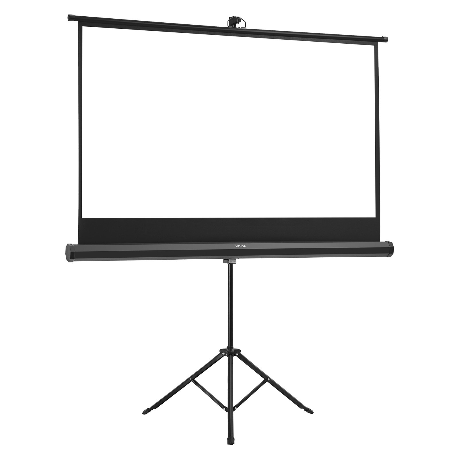 Start2Finish 60-inch portable projector screen with stand, 16:9 aspect ratio, wrinkleless surface for indoor and outdoor movies.