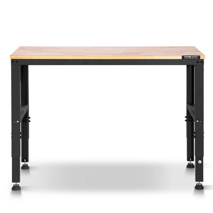 Start2Finish VEVOR adjustable workbench with power outlets, 2000 lbs capacity, 48x20-inch heavy-duty work surface, height adjustable