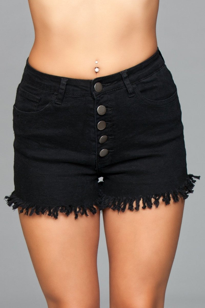 Brown Sooty J9 fringed button-up shorts, stylish lingerie and underwear with fringed details, displayed on a neutral background.