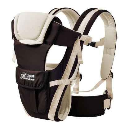 Maroon Asteria baby carrier with adjustable straps, designed for comfortable parent and infant wear.