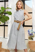 Automotive-themed Jade Icarus ADORA striped button-down sleeveless midi dress with a stylish pattern and casual fit.