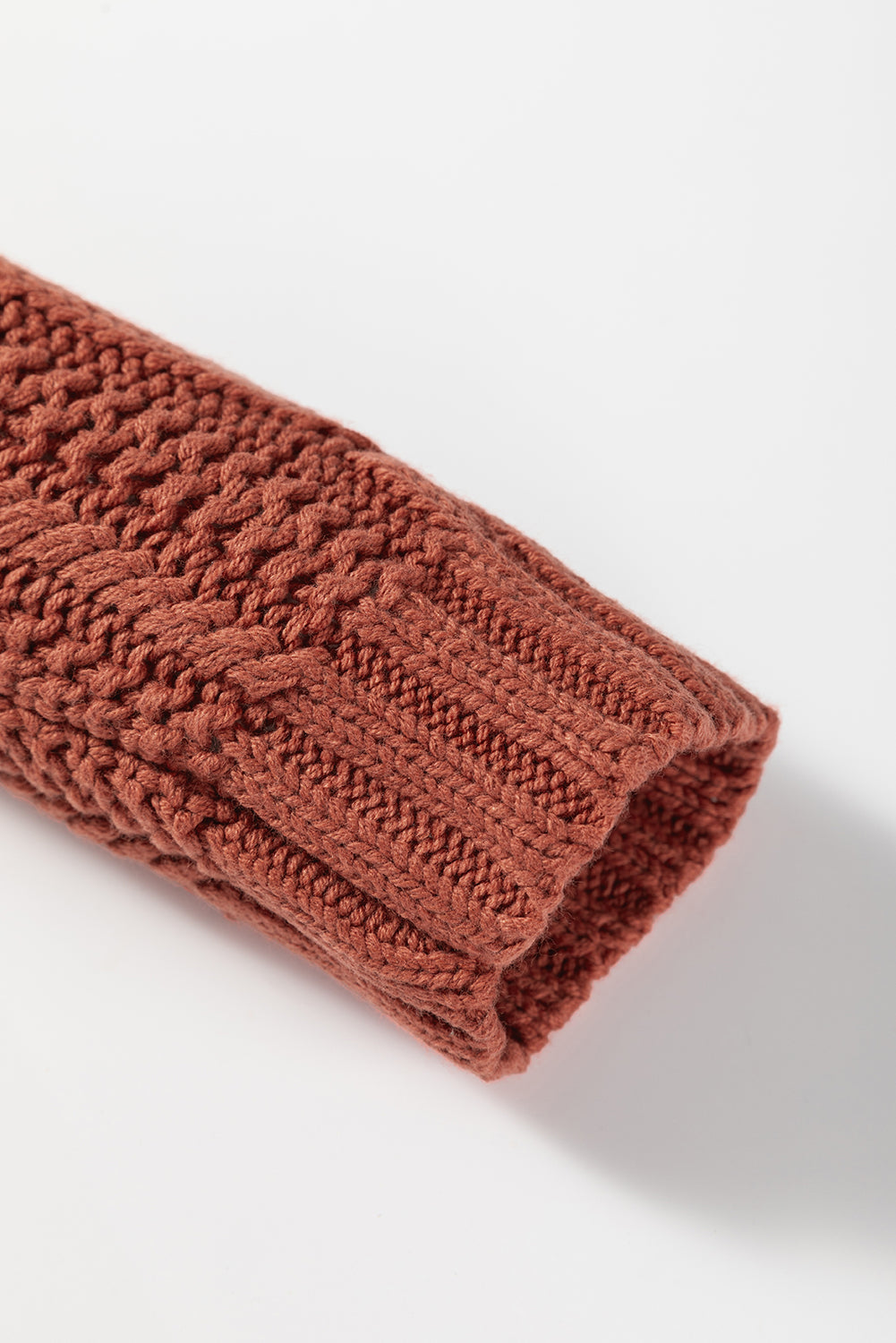 Textured chunky knit long sleeve sweater by Byzantium Bay, cozy and stylish in soft wool with a relaxed fit.