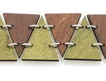 Red Sunflower Triangle Bracelet 7502D earrings featuring geometric triangle design in gold tone with intricate detailing.